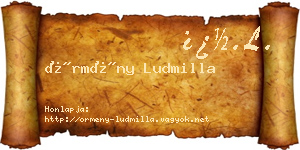 Örmény Ludmilla névjegykártya